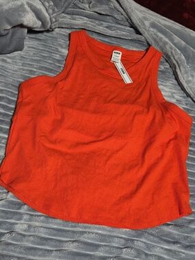 PINK Victoria's Secret Orange Ribbed Tank Top